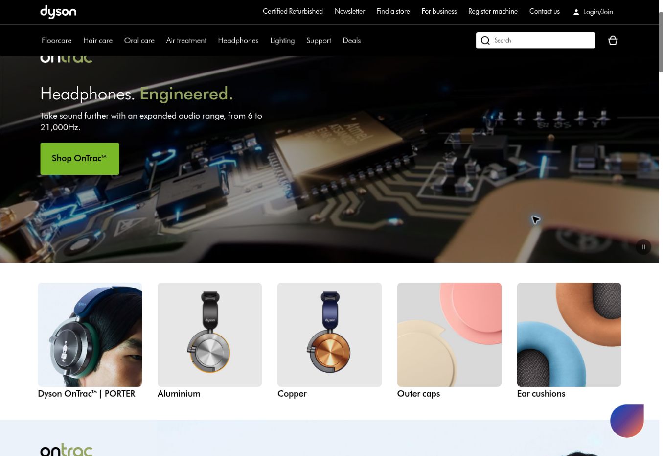 The opening proposition: Headline and introduction to the product’s audio engineering.
